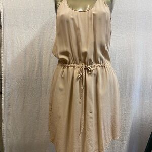 Chic Beige Sleeveless Dress